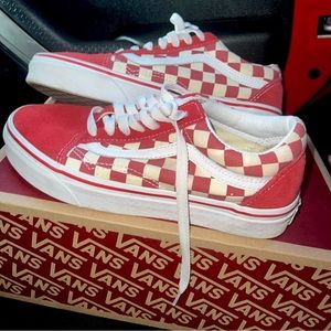 Red Checker Vans